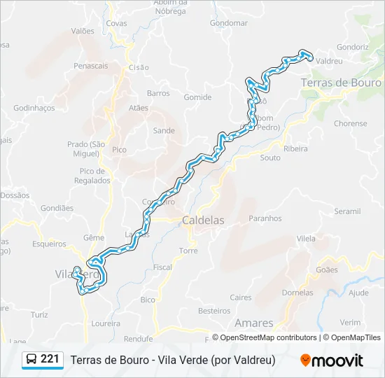 221 Bus Line Map