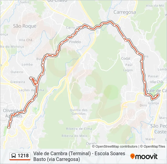 1218 Bus Line Map