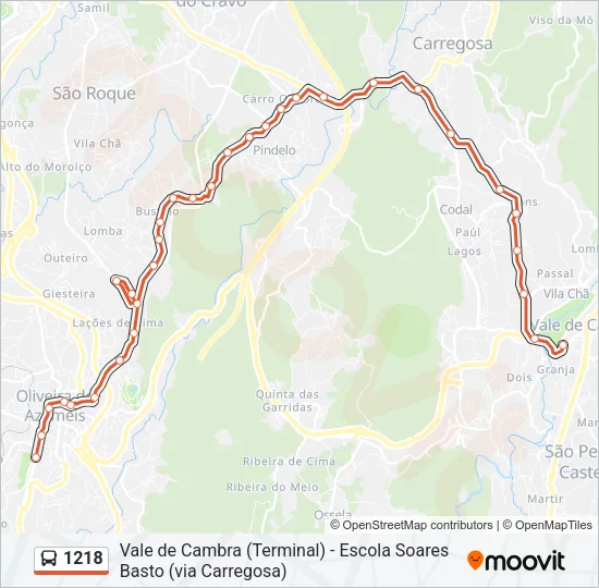 1218 Bus Line Map