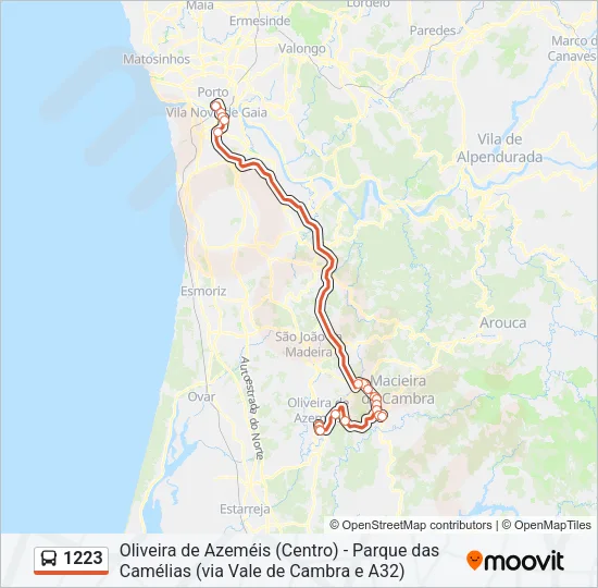 1223 Bus Line Map
