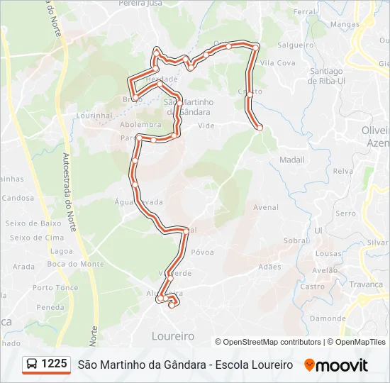 1225 Bus Line Map