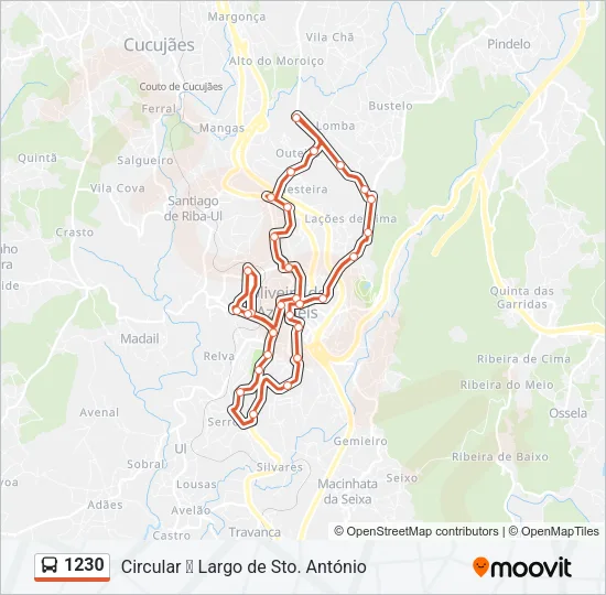 1230 Bus Line Map