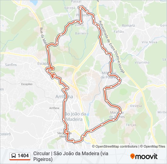 1404 bus Line Map