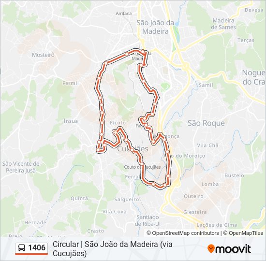 1406 bus Line Map