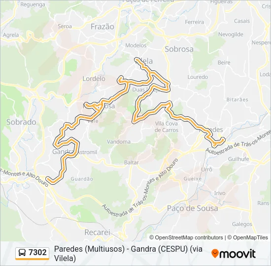 7302 Bus Line Map