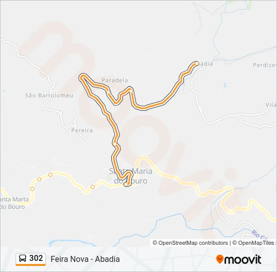 302 Bus Line Map