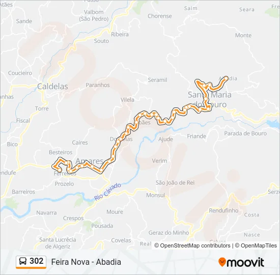 302 Bus Line Map
