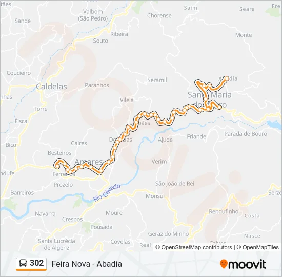 302 Bus Line Map