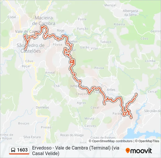 1603 Bus Line Map
