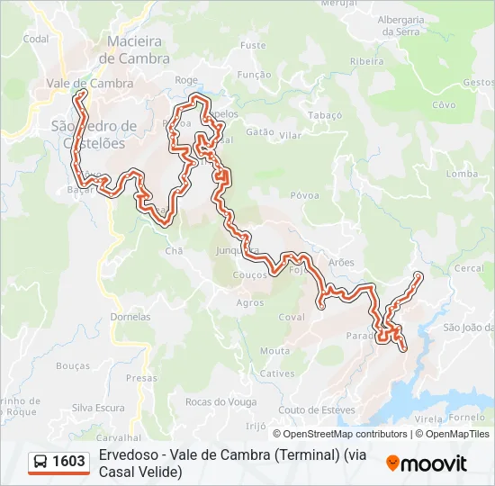1603 Bus Line Map