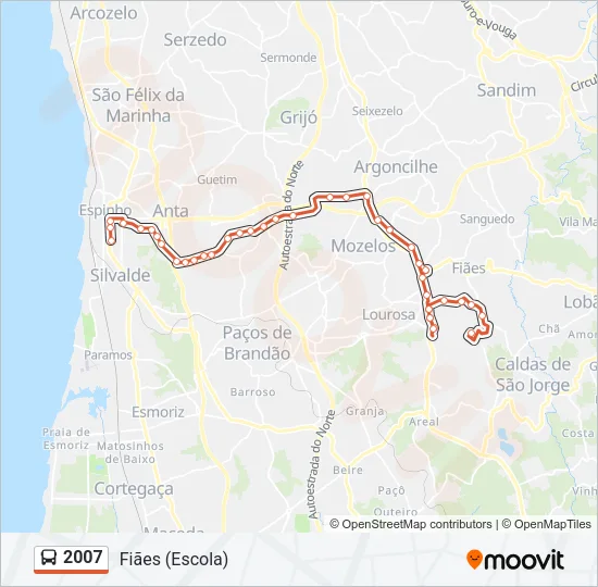 2007 Bus Line Map