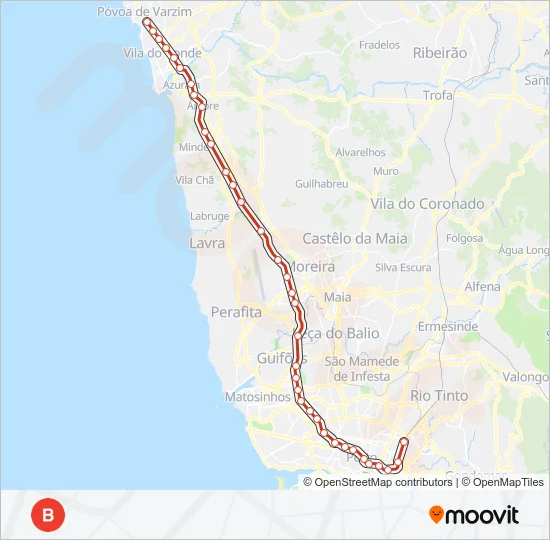 B Metro Line Map