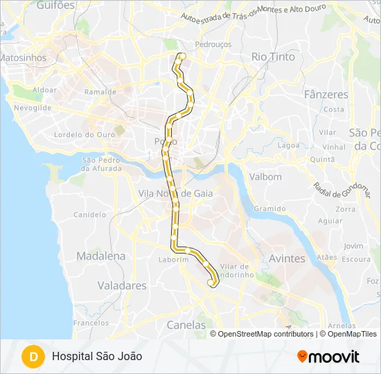 D Metro Line Map