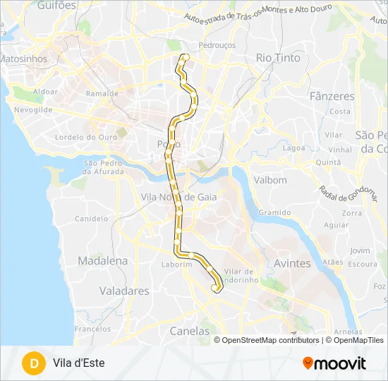 D Metro Line Map