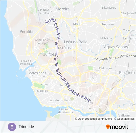 E Metro Line Map