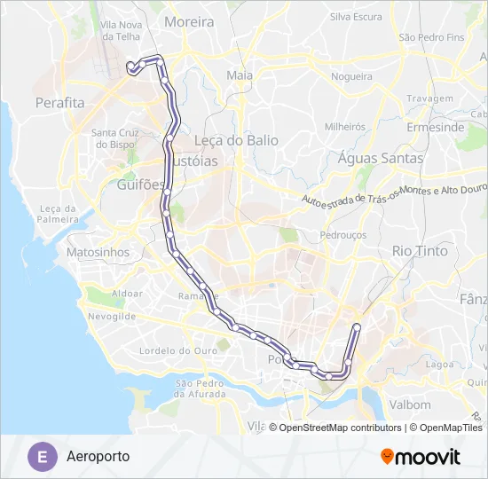 E Metro Line Map