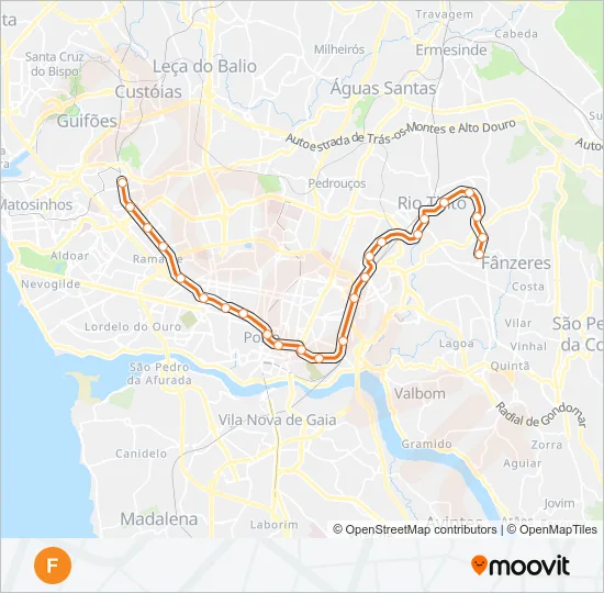 F Metro Line Map
