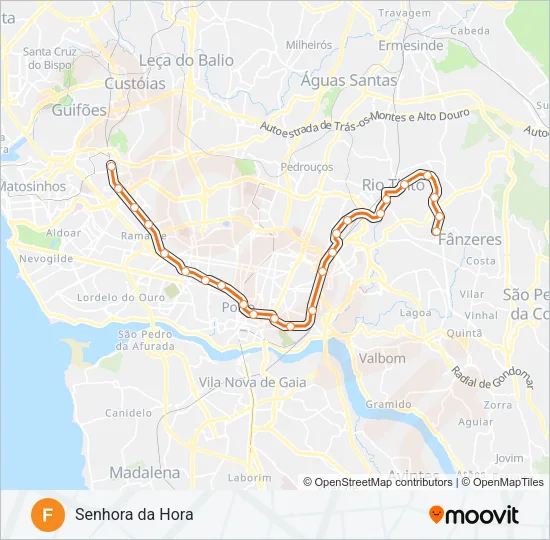 F Metro Line Map
