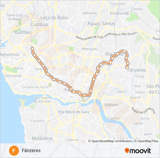 F Metro Line Map