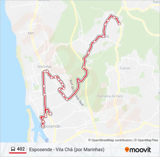 402 Bus Line Map