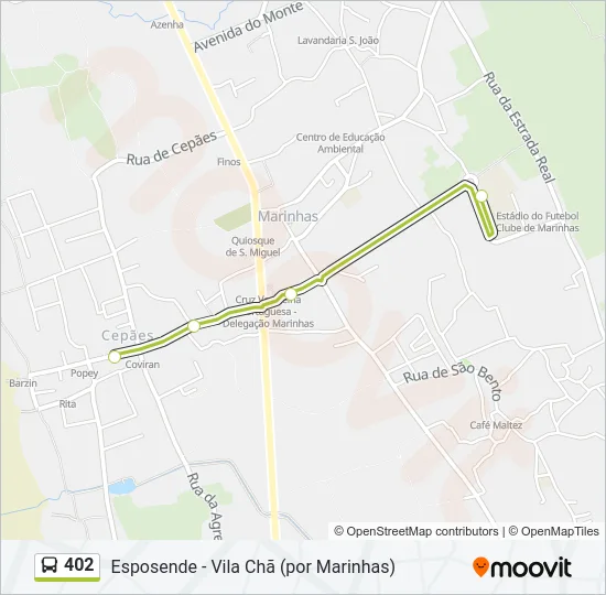402 Bus Line Map