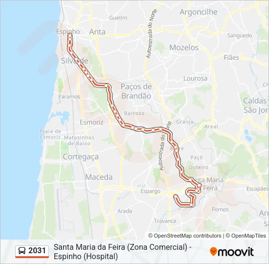 2031 Bus Line Map