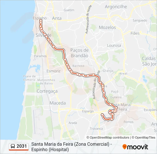 2031 Bus Line Map