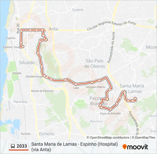 2033 Bus Line Map