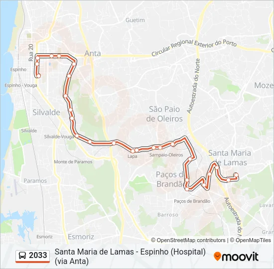 2033 Bus Line Map