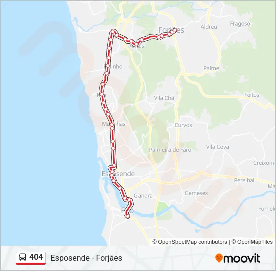 404 Bus Line Map
