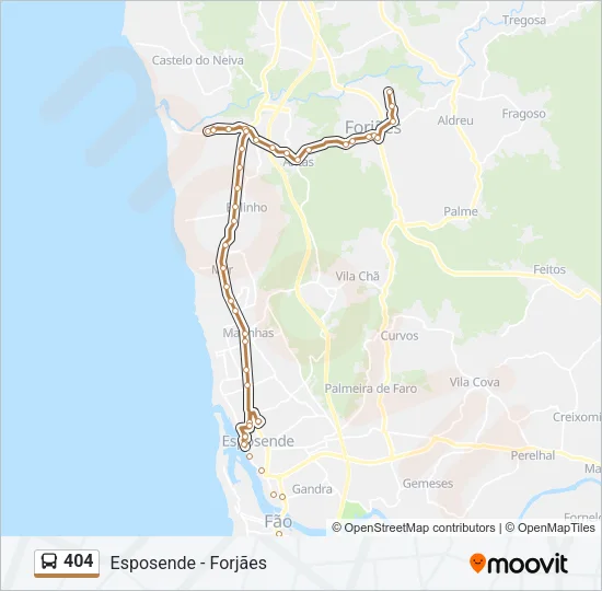404 Bus Line Map