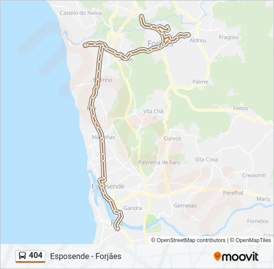 404 Bus Line Map
