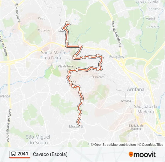 2041 Bus Line Map