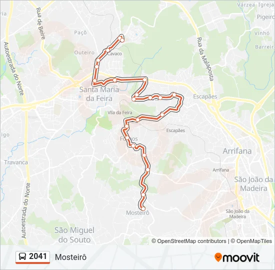 2041 Bus Line Map