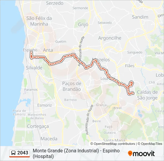 2043 Bus Line Map