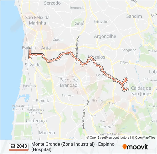 2043 Bus Line Map