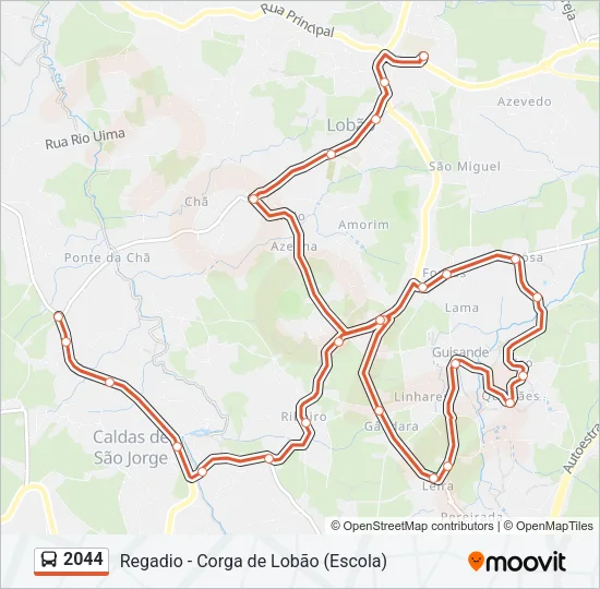 2044 Bus Line Map