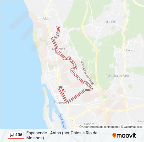 406 Bus Line Map