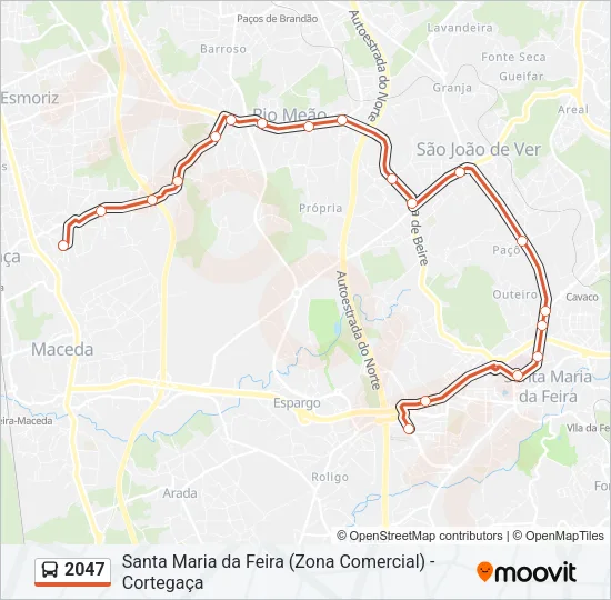 2047 Bus Line Map