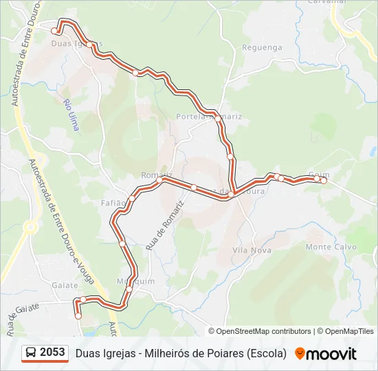 2053 Bus Line Map
