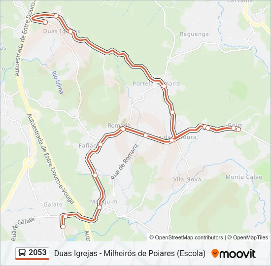 2053 Bus Line Map