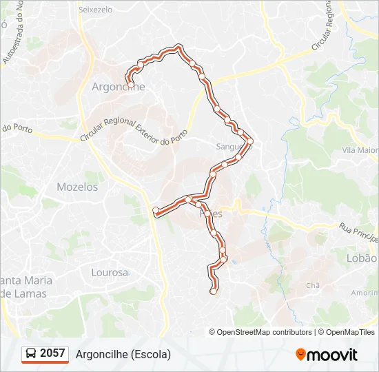 2057 Bus Line Map