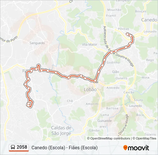 2058 Bus Line Map