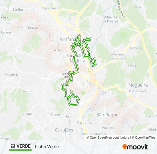 VERDE Bus Line Map
