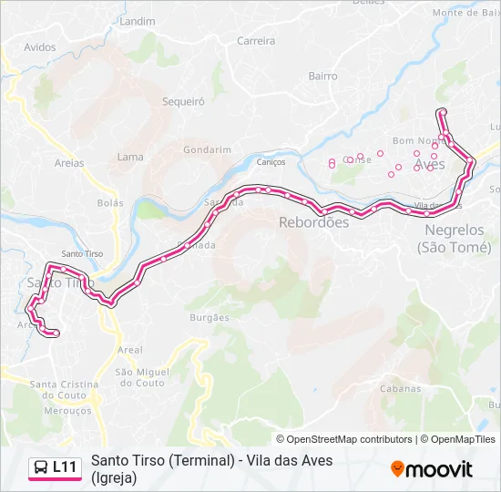 L11 Bus Line Map