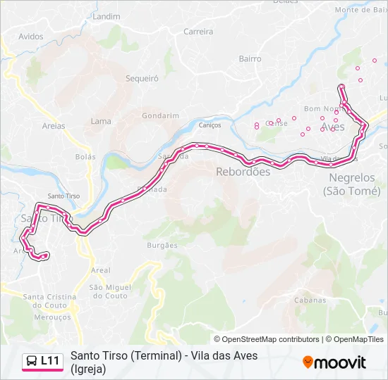 L11 Bus Line Map