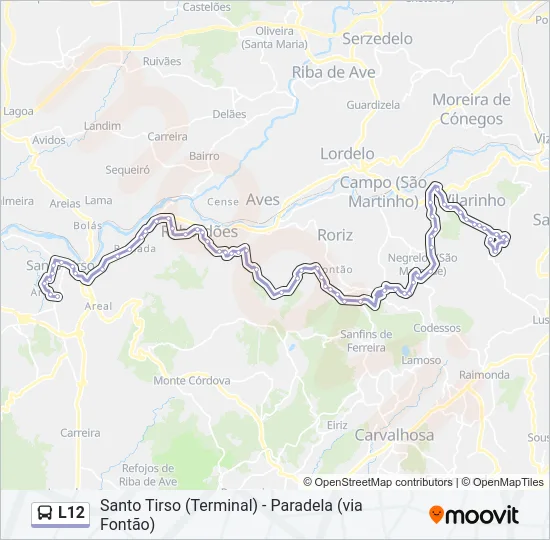 L12 Bus Line Map