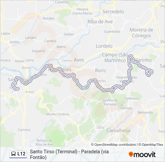 L12 Bus Line Map