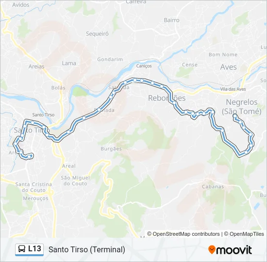 L13 Bus Line Map
