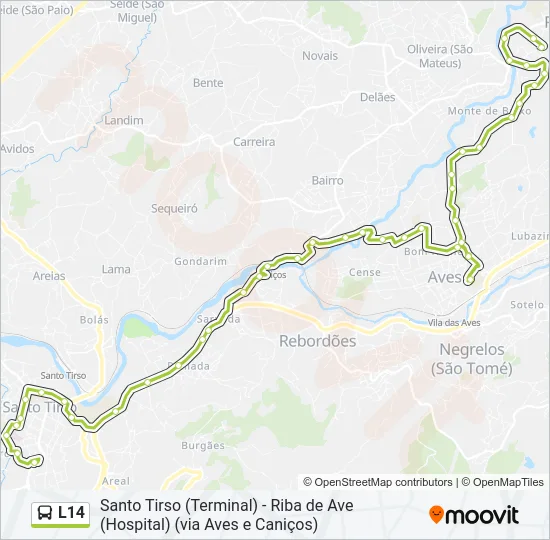 L14 Bus Line Map